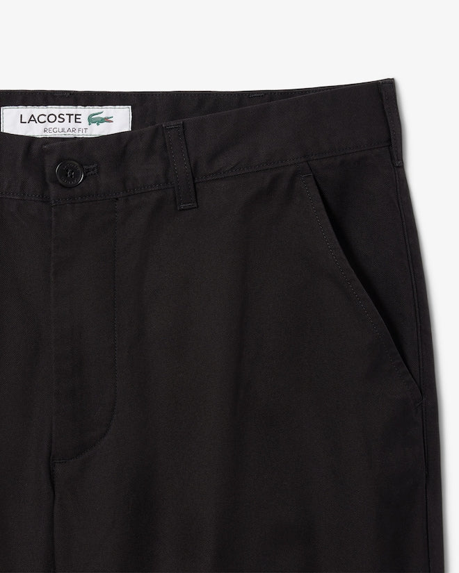 Calças chino de algodão de corte regular