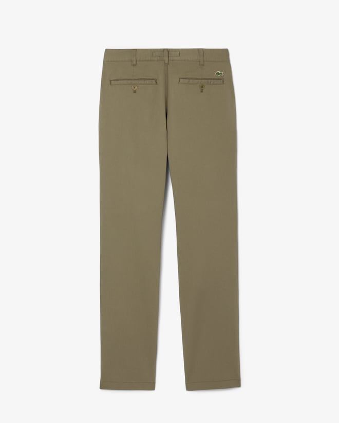 Calça chino de algodão elástico slim fit
