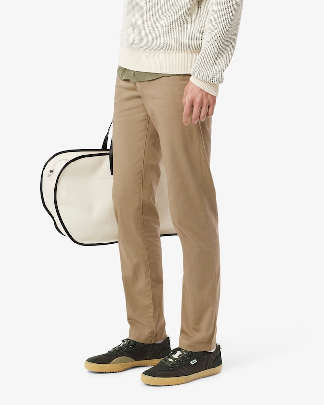Calça chino de algodão elástico slim fit