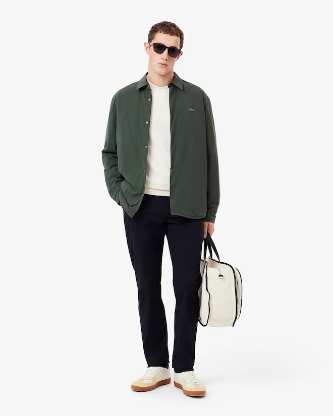 Calça chino de algodão elástico slim fit