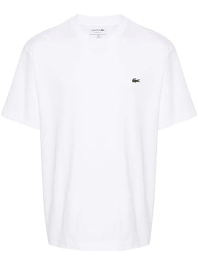 T-shirt de algodão com patch de logo