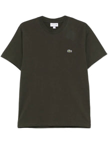 T-shirt de algodão com patch de logo