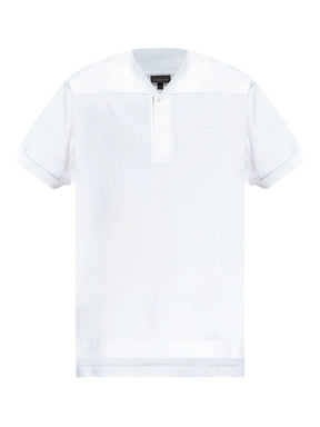 T-shirt polo de algodão branca