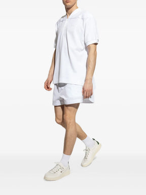 T-shirt polo de algodão branca