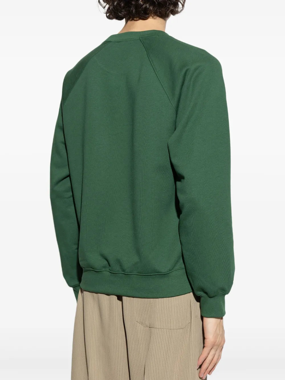 Sweet verde embroidered-emblem sweatshirt