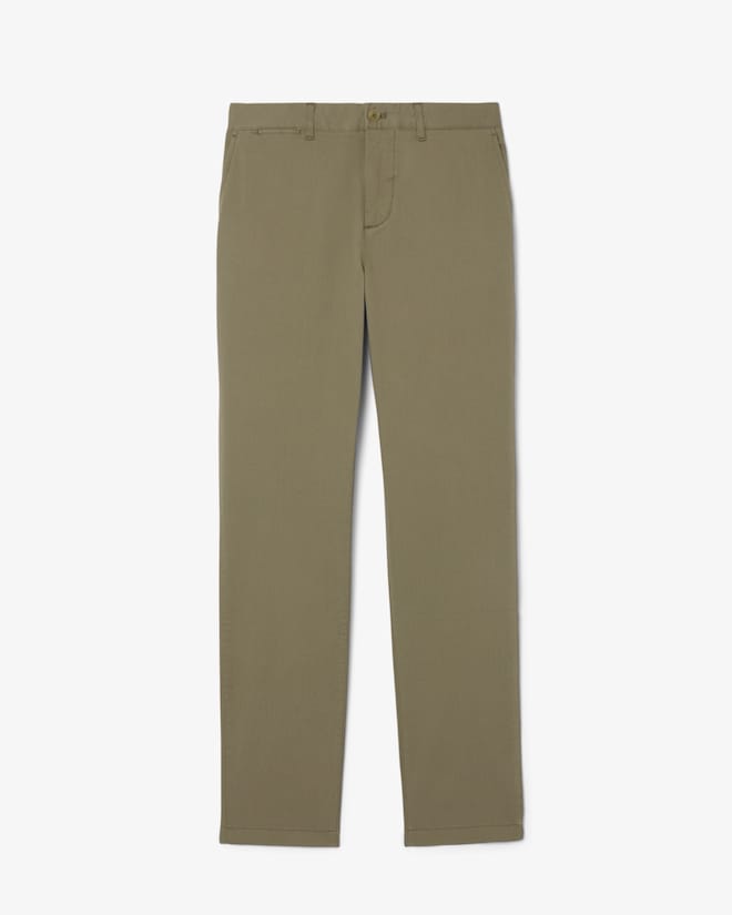 Calça chino de algodão elástico slim fit