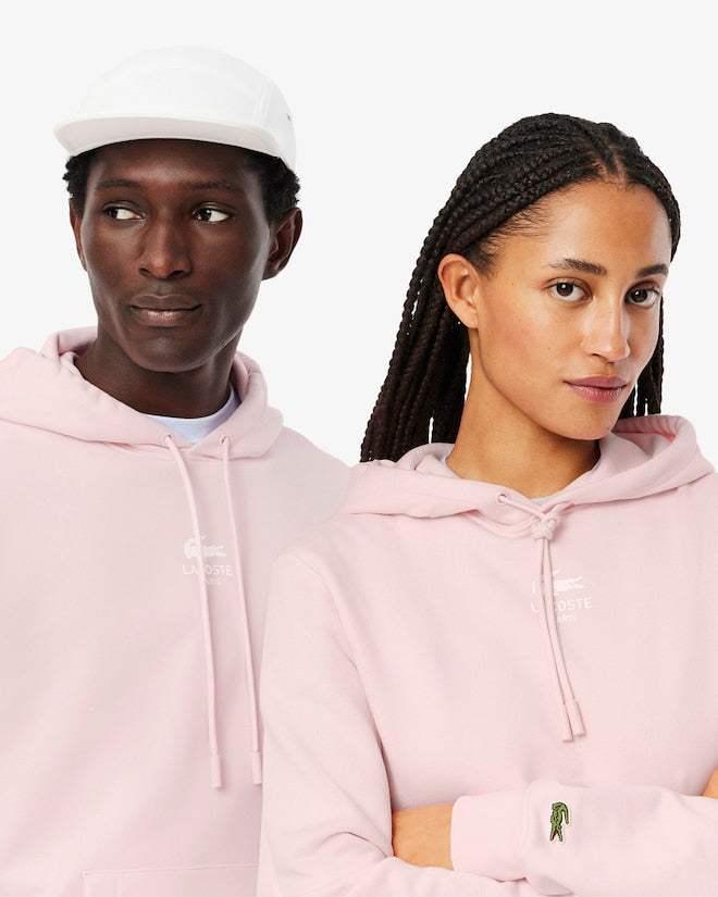 Sweet rosa claro com capuz estampado